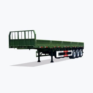 Semirremolque de camión con plataforma abatible lateral abatible