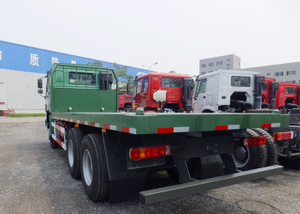 Camión de plataforma con chasis de camión de servicio pesado Howo y cerraduras giratorias para cargamentos y contenedores de 20 pies