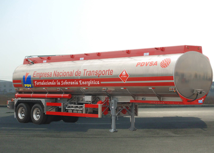 Remolque de aluminio del camión cisterna 30400L con 2 ejes de Bpw para GASLINE y jet