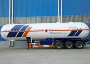 Semirremolque cisterna de GLP, semirremolque cisterna de camión de gas licuado de petróleo 58000L con 3 ejes para GLP
