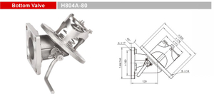 Válvulas de fondo de acero inoxidable-Válvulas de emergencia-GET H804A-80